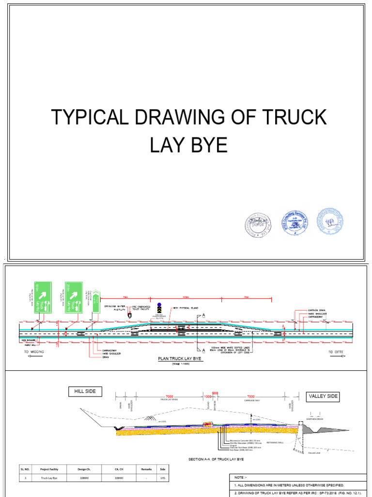 Truck Lay-By Design and Specifications | PDF | Building Materials ...