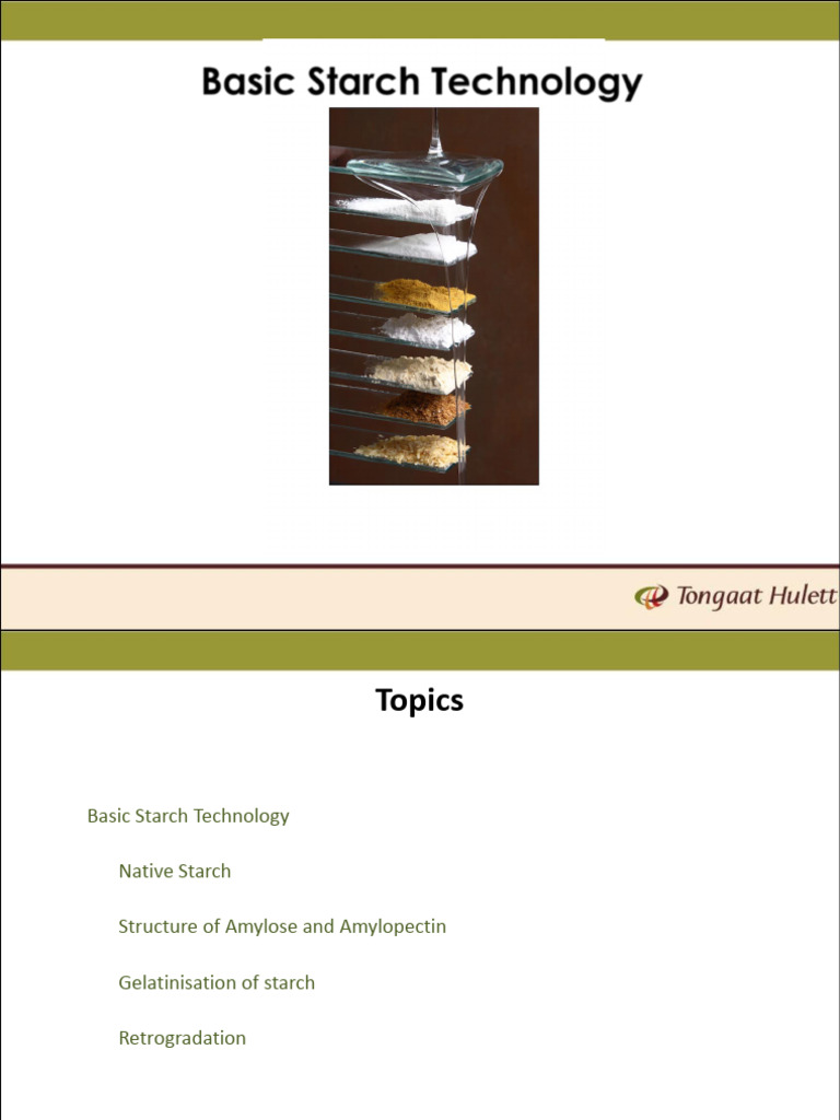 Understanding Basic Starch Technology | PDF | Starch | Carbohydrates