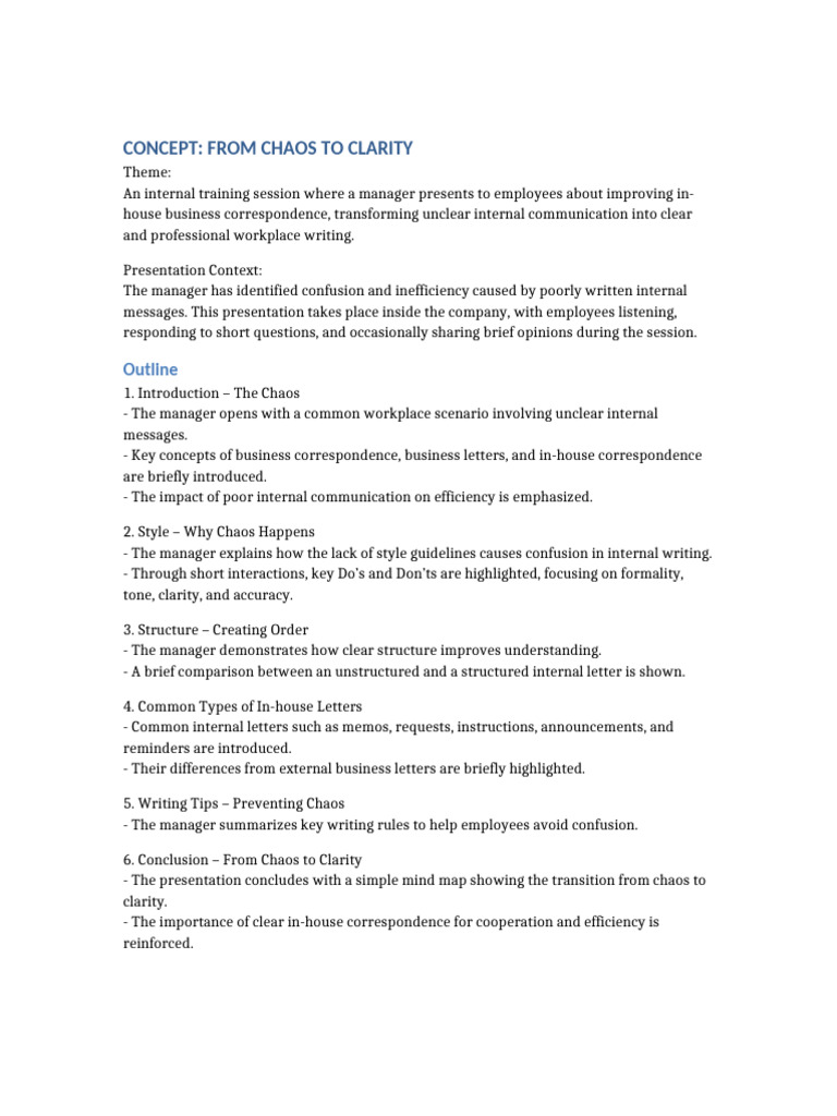 Mastering Clear Internal Communication | PDF