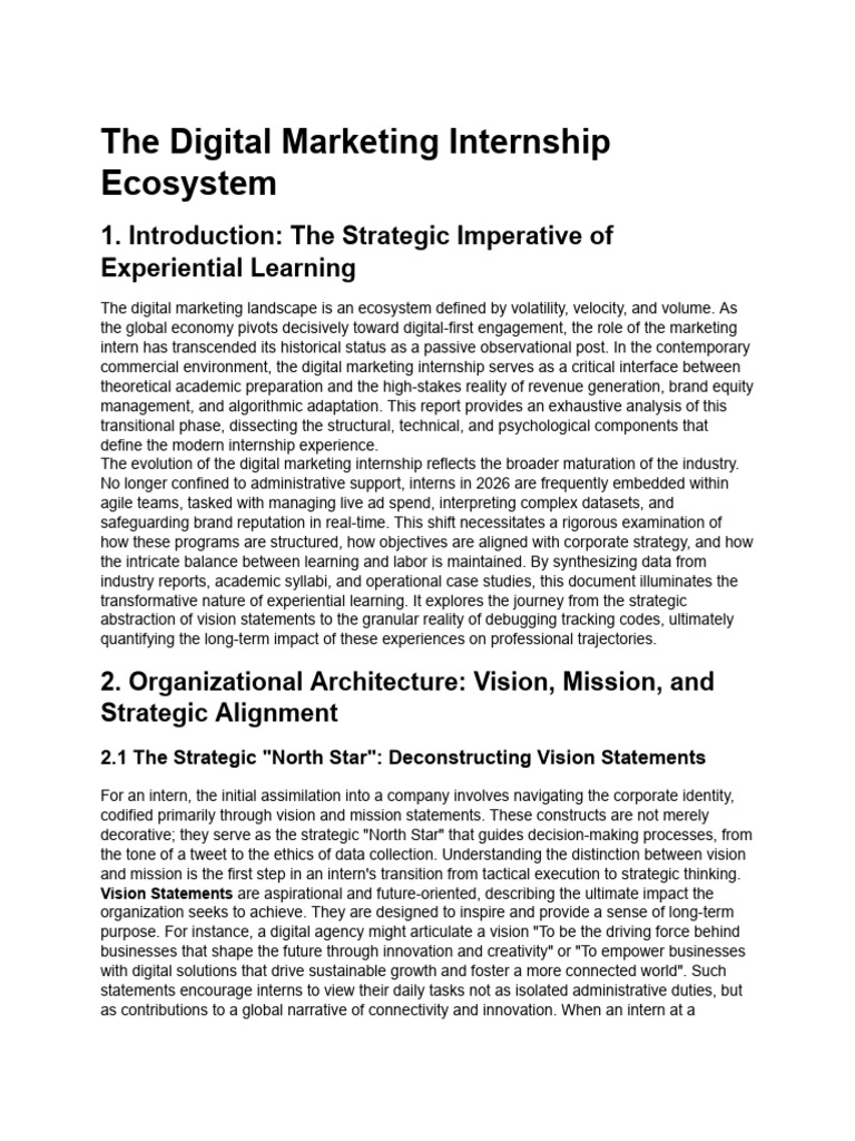 Digital Marketing Internship Insights | PDF | Search Engine ...