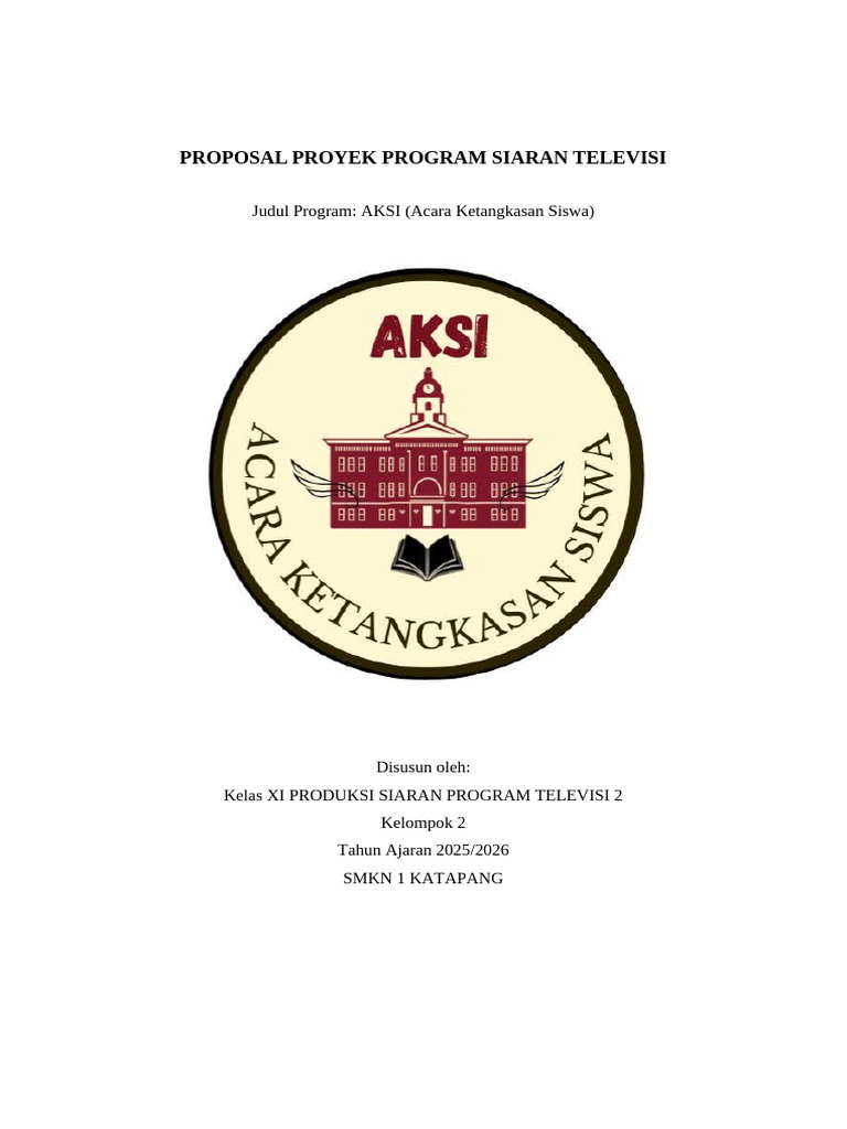 Proposal Program Siaran Televisi AKSI | PDF