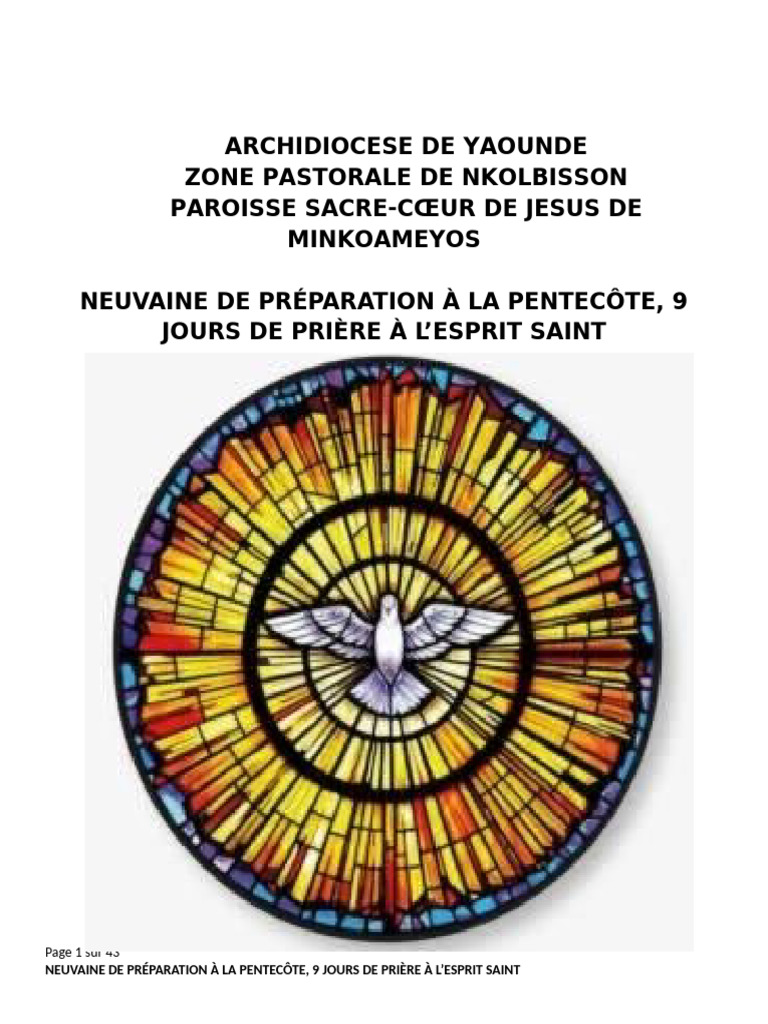 Neuvaine de Pentecôte : 9 Jours de Prière | PDF | Saint-Esprit ...
