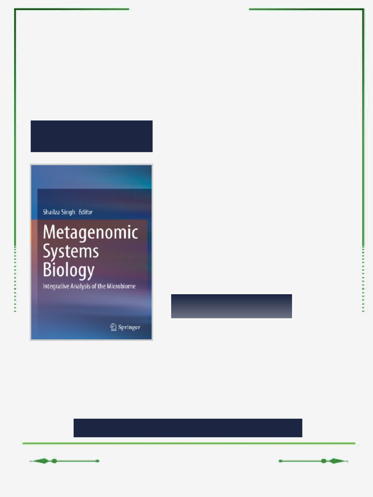 Metagenomic Systems Biology Integrative Analysis of the Microbiome ...