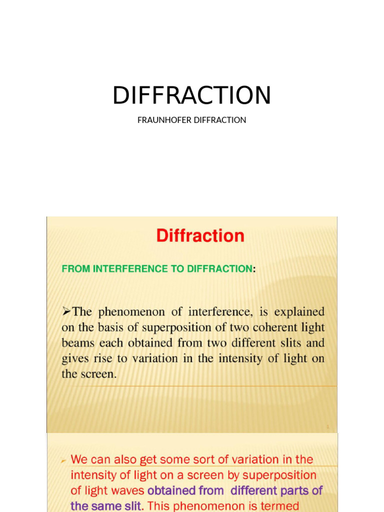 Diffraction | PDF