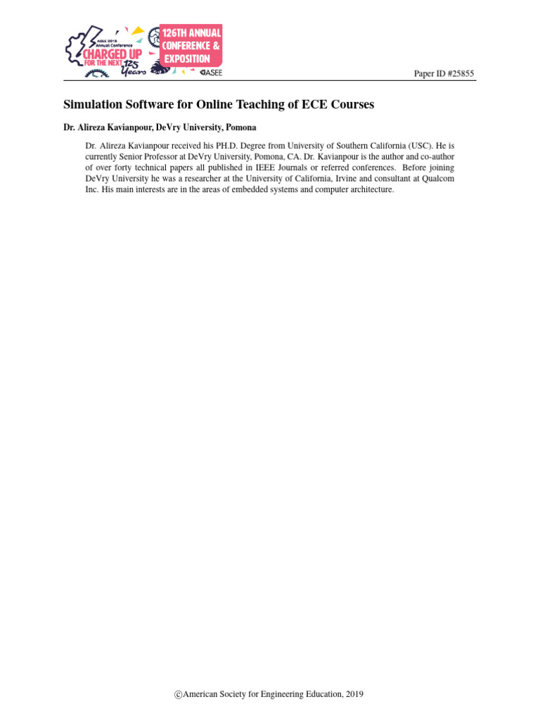 Online ECE Course Simulation Software | PDF | Educational Technology ...