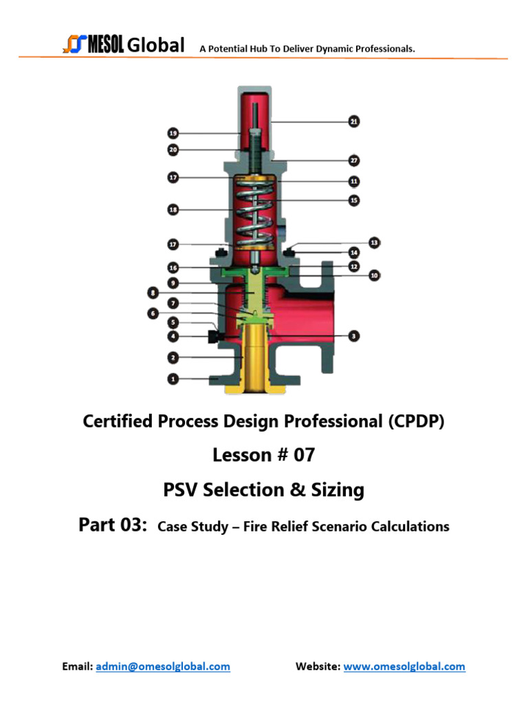 PSV Sizing for Fire Relief Case Study | PDF | Liquids | Pressure
