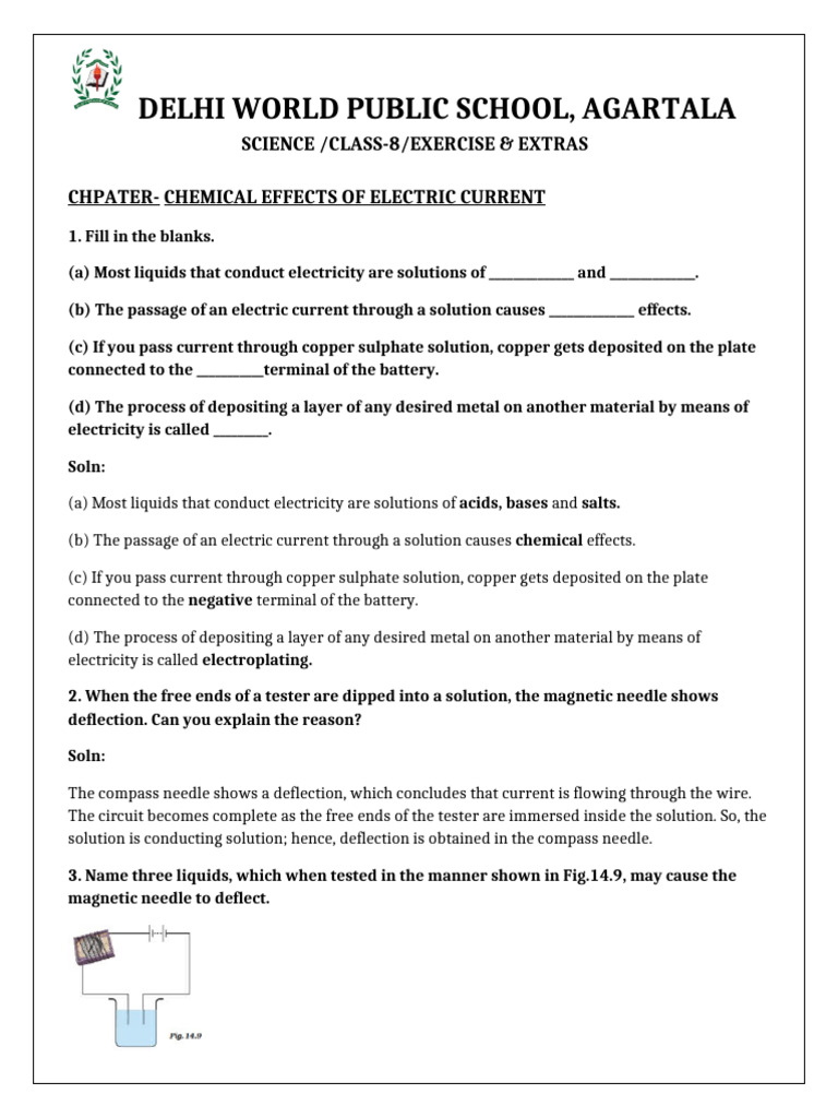 Science important questions | PDF | Anode | Electric Current