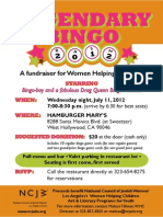 Legendary Bingo Flyer - 7-11-12