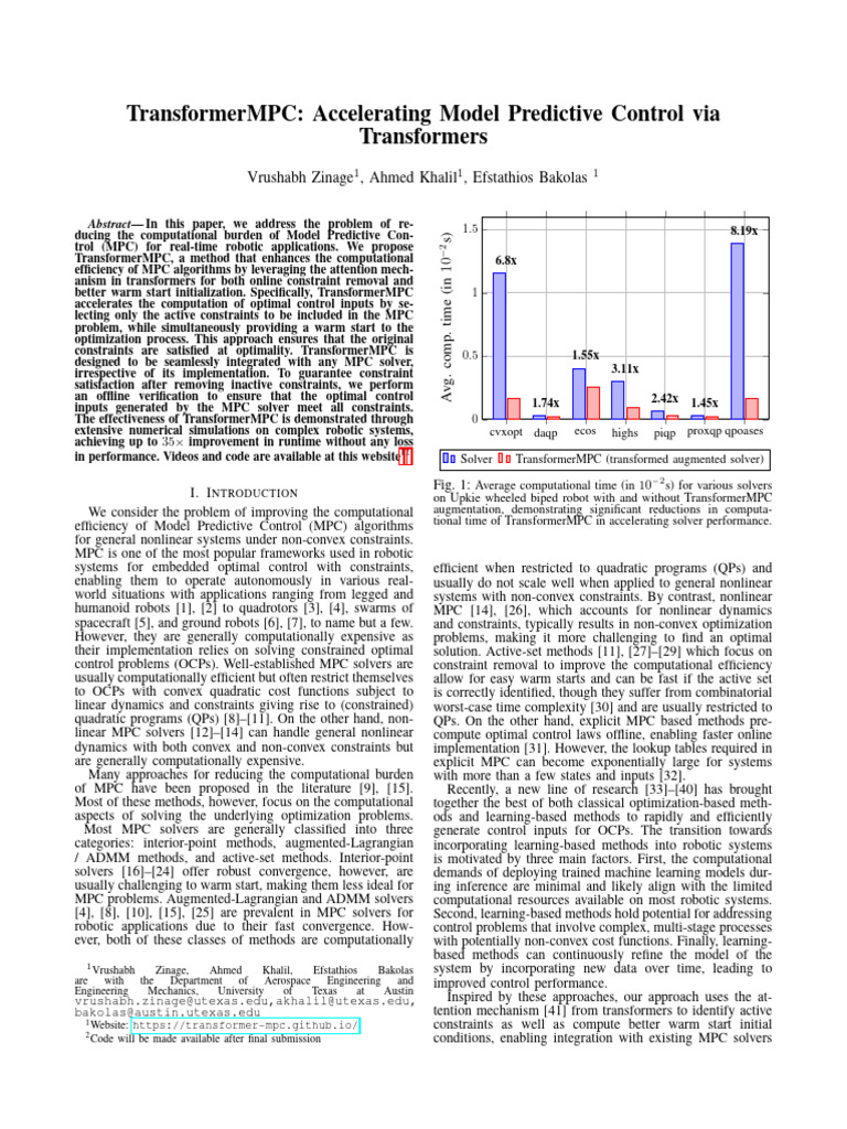 TransformerMPC: Efficient MPC Acceleration | PDF | Mathematical ...
