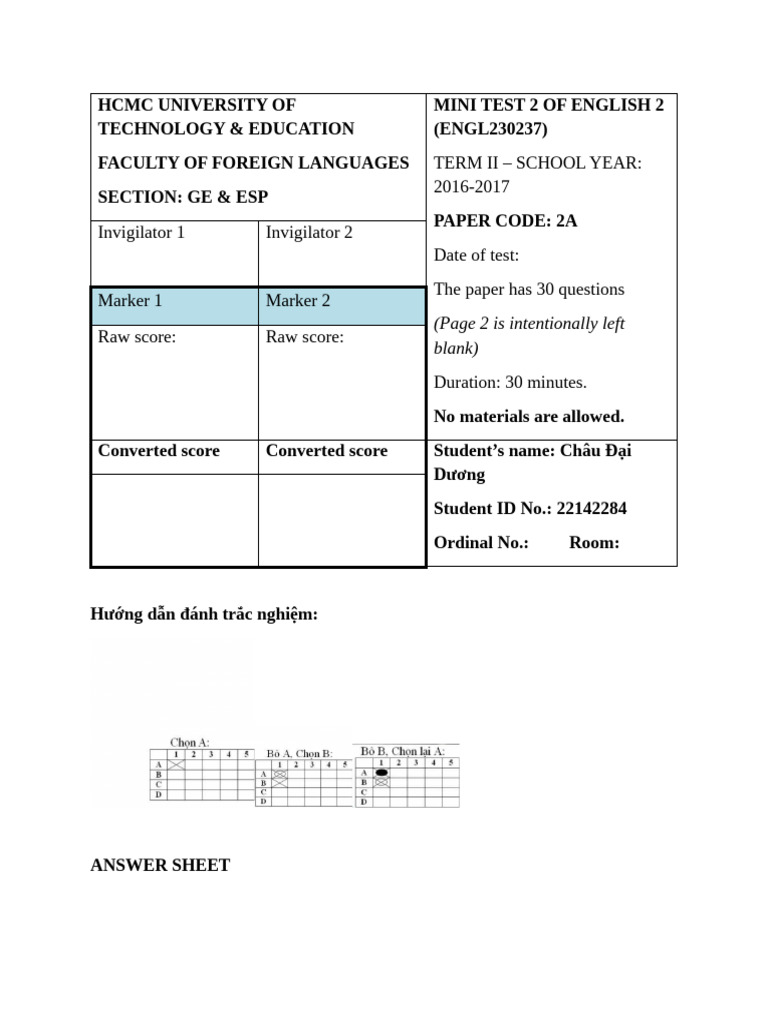 English 2 Mini Test 2 Overview | PDF | Water | Mount Everest