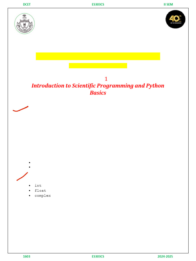 Scientific Programming Question Bank 2024 | PDF | Python (Programming ...