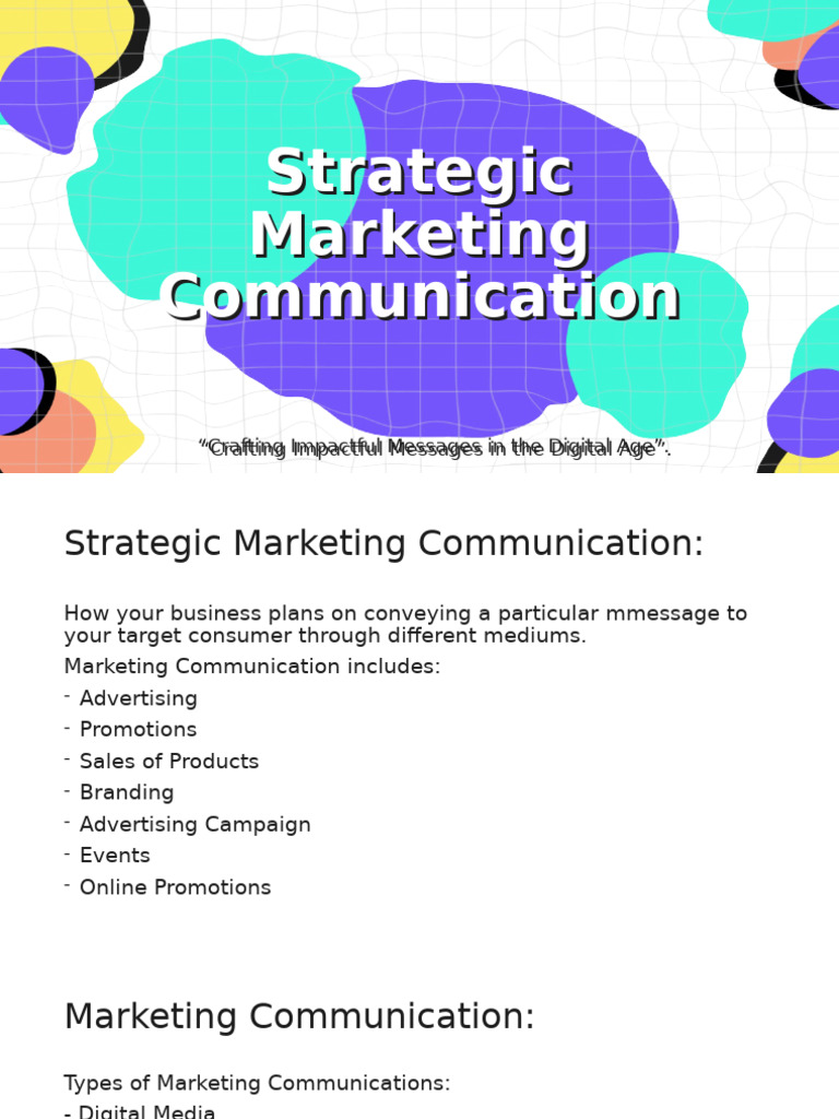 Strategic Marketing Communication Guide | PDF | Marketing ...
