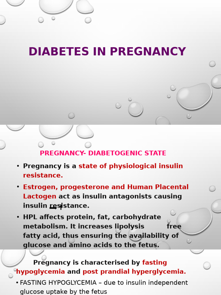Diabetes Management in Pregnancy | PDF | Gestational Diabetes | Diabetes