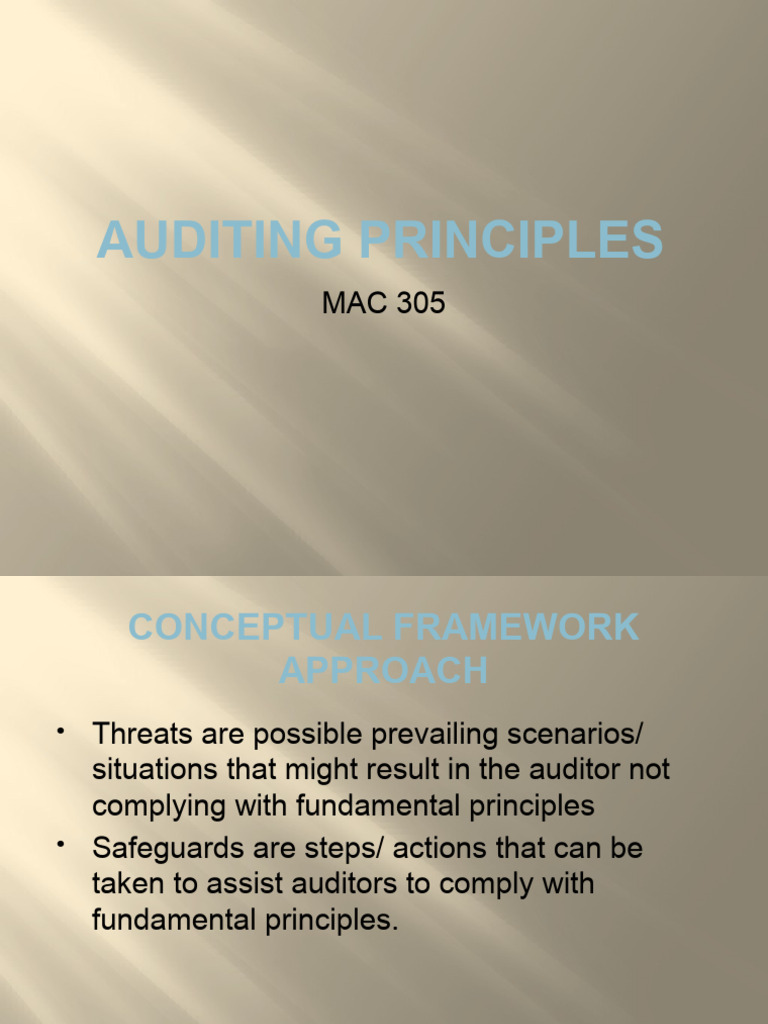 Auditing Principles and Threats Overview | PDF | Audit | Psychology