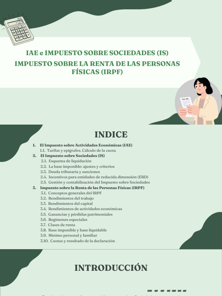 IAE, IS e IRPF: Guía Fiscal Completa | PDF | Impuestos | Impuesto ...