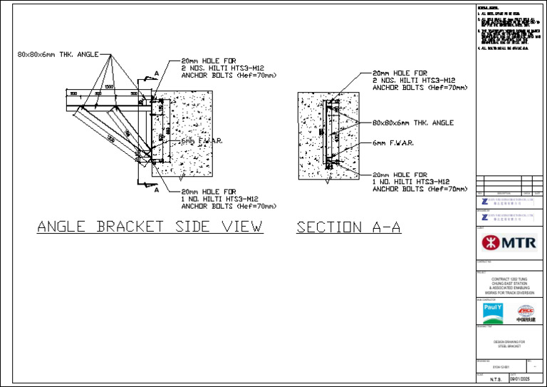 Steel Bracket Design Drawing | PDF