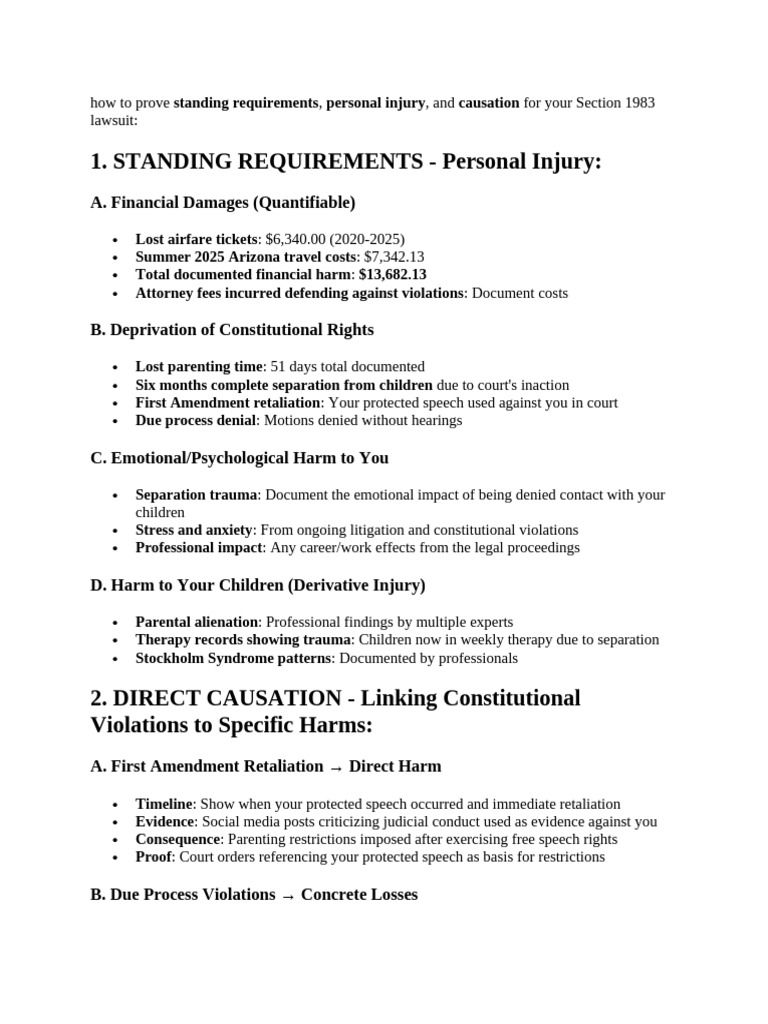 Proving Standing in Section 1983 Lawsuits | PDF | Lawsuit | Standing (Law)