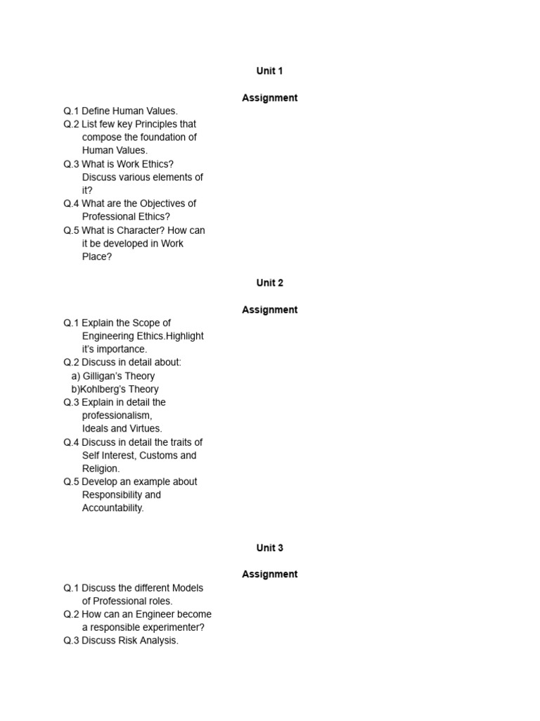Human Values and Ethics in Engineering | PDF