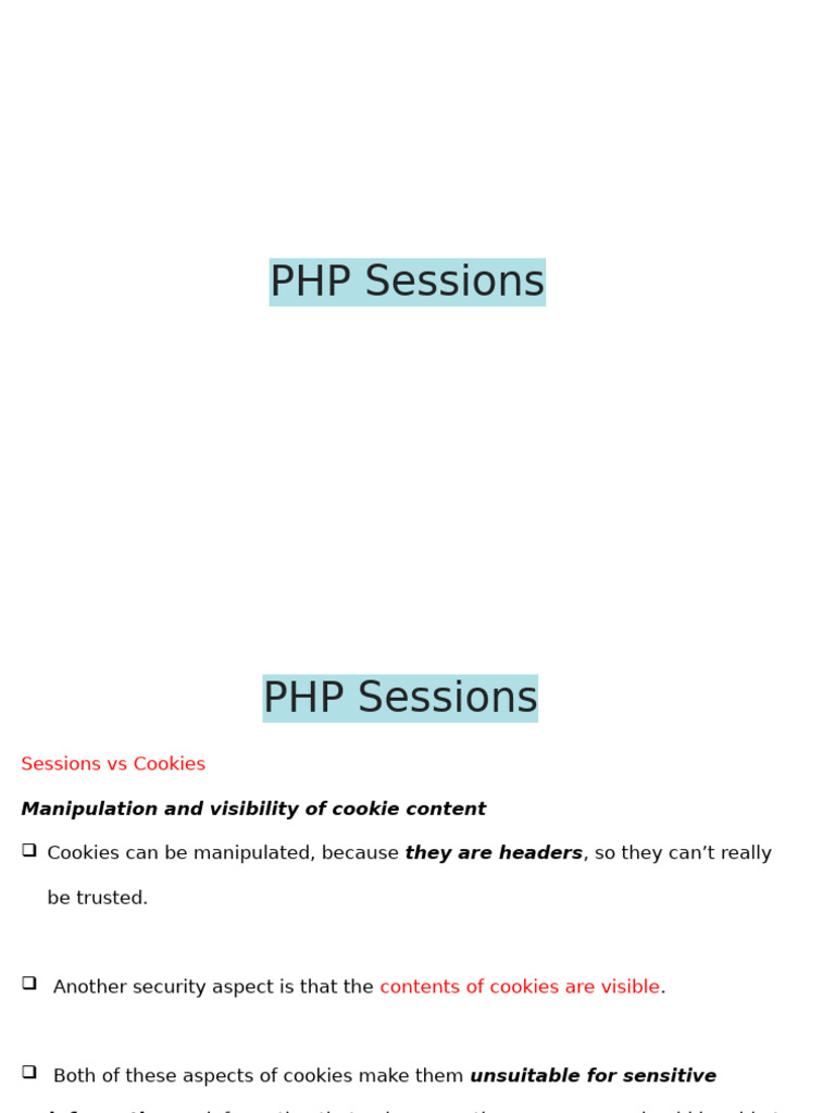 3.4 PHP Sessions | PDF | Http Cookie | Php