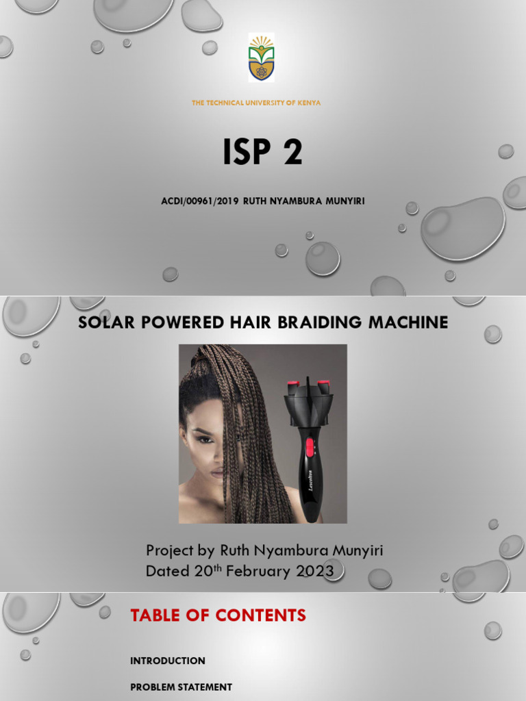 Solar-Powered Hair Braiding Machine | PDF | Solar Power | Climate ...