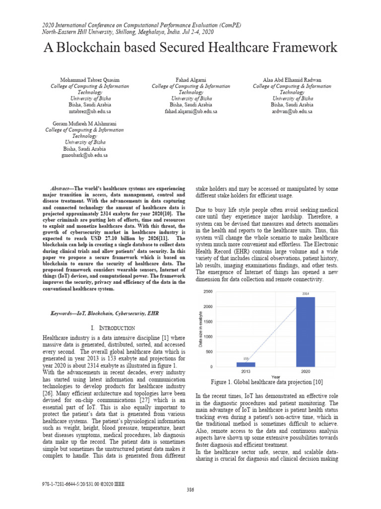 Blockchain for Secure Healthcare Data | PDF | Internet Of Things ...