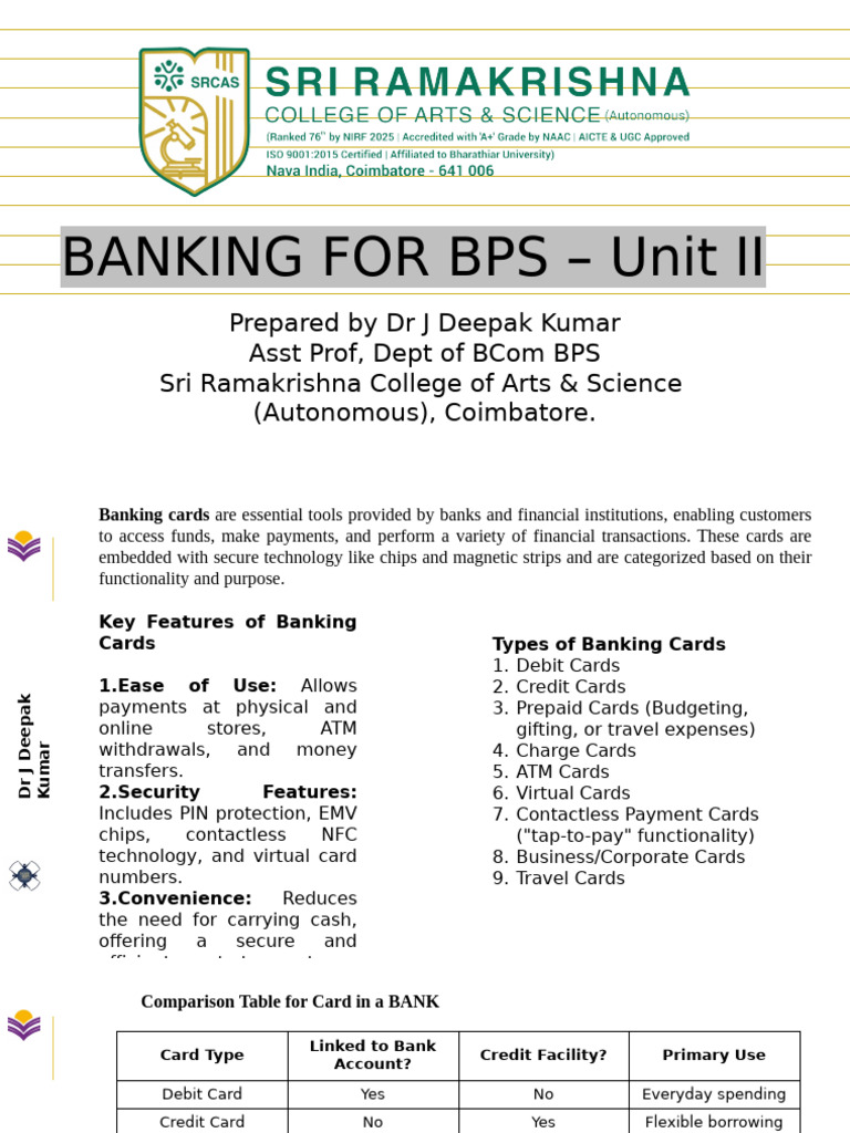 Understanding Banking Cards and Transactions | PDF | Credit Card ...