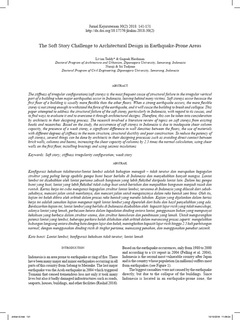 The Soft Story Challenge to Architectural Design in Earthquake-Prone ...
