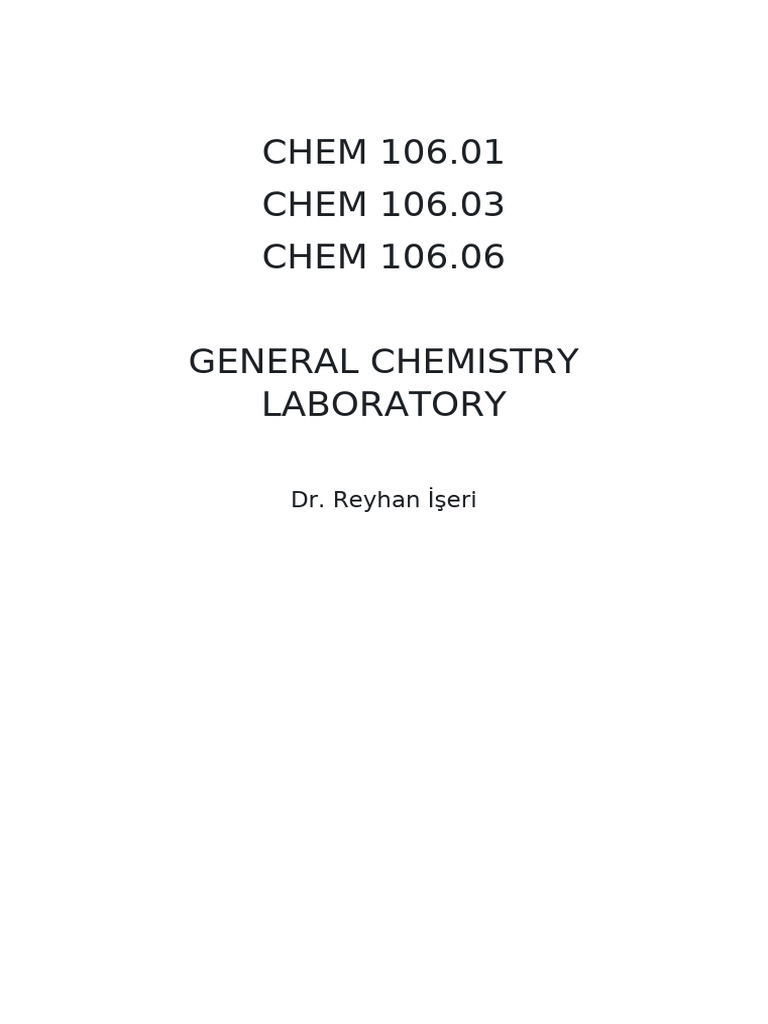 Chem 106 Syllabus 2023-2024.II Sem-2 | PDF | Chemistry | Chemical ...