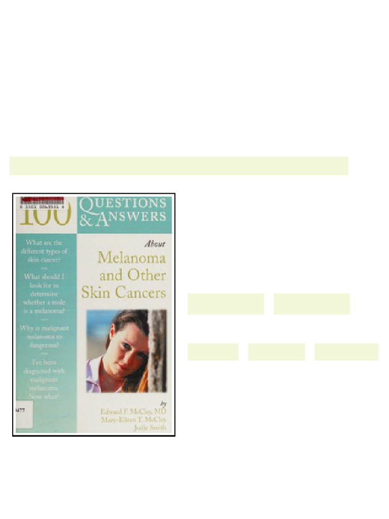 100 questions & answers about melanoma & other skin cancers by McClay ...