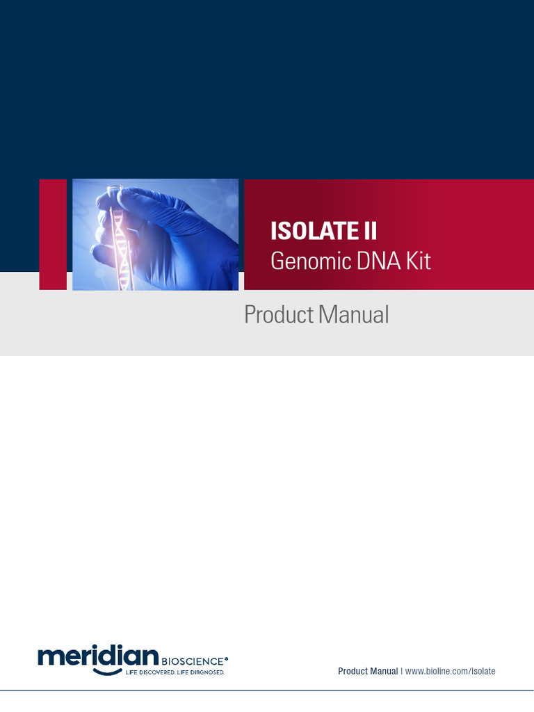 ISOLATE II Genomic DNA Kit Manual | PDF | Lysis | Centrifugation