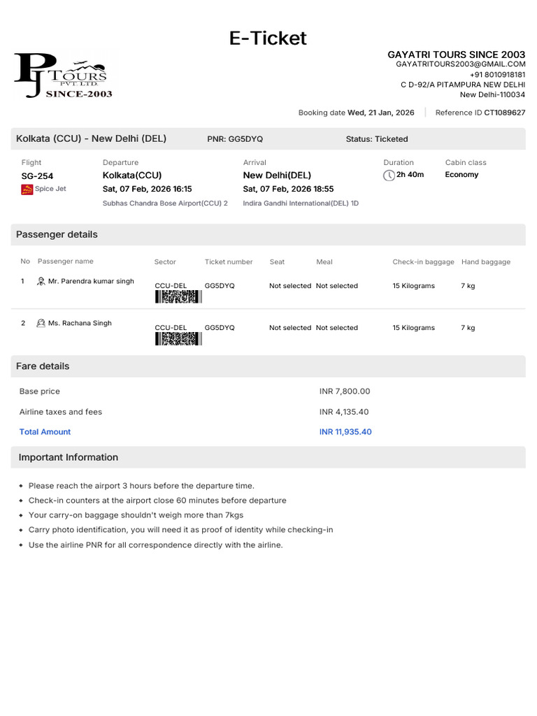 E-ticket_CT1089627 | PDF | Civil Aviation | Transport