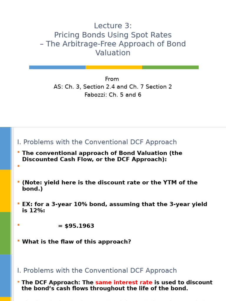 Bond Pricing: DCF vs. Spot Rates | PDF | Arbitrage | Bonds (Finance)