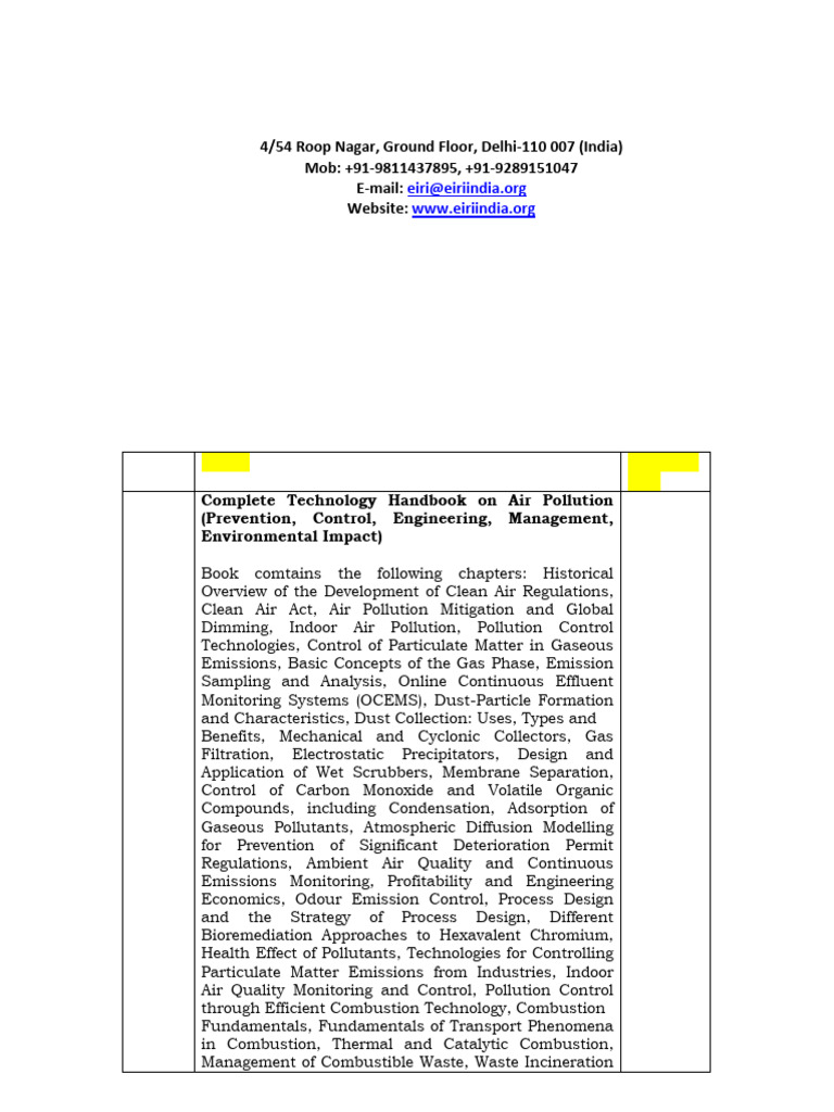 Books on Air Pollution Us$ | PDF | Air Pollution | Exhaust Gas