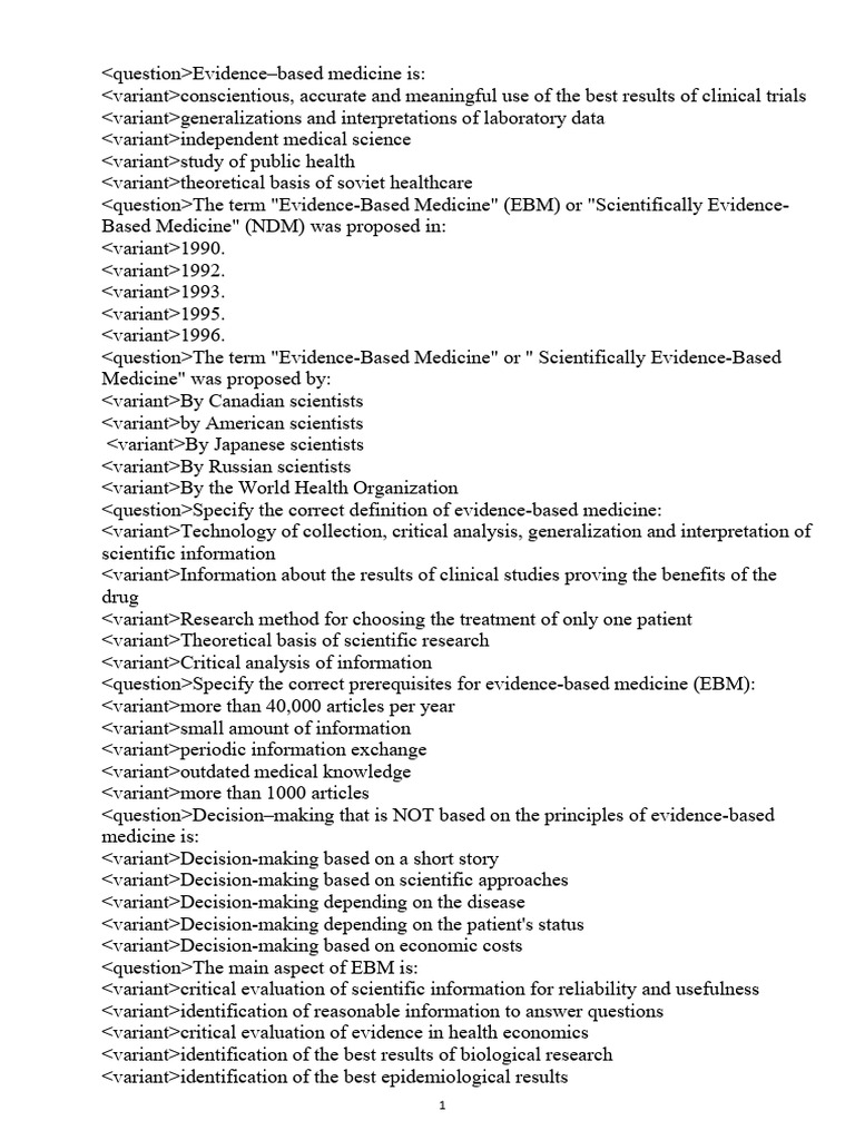 Understanding Evidence-Based Medicine | PDF | Evidence Based Medicine ...