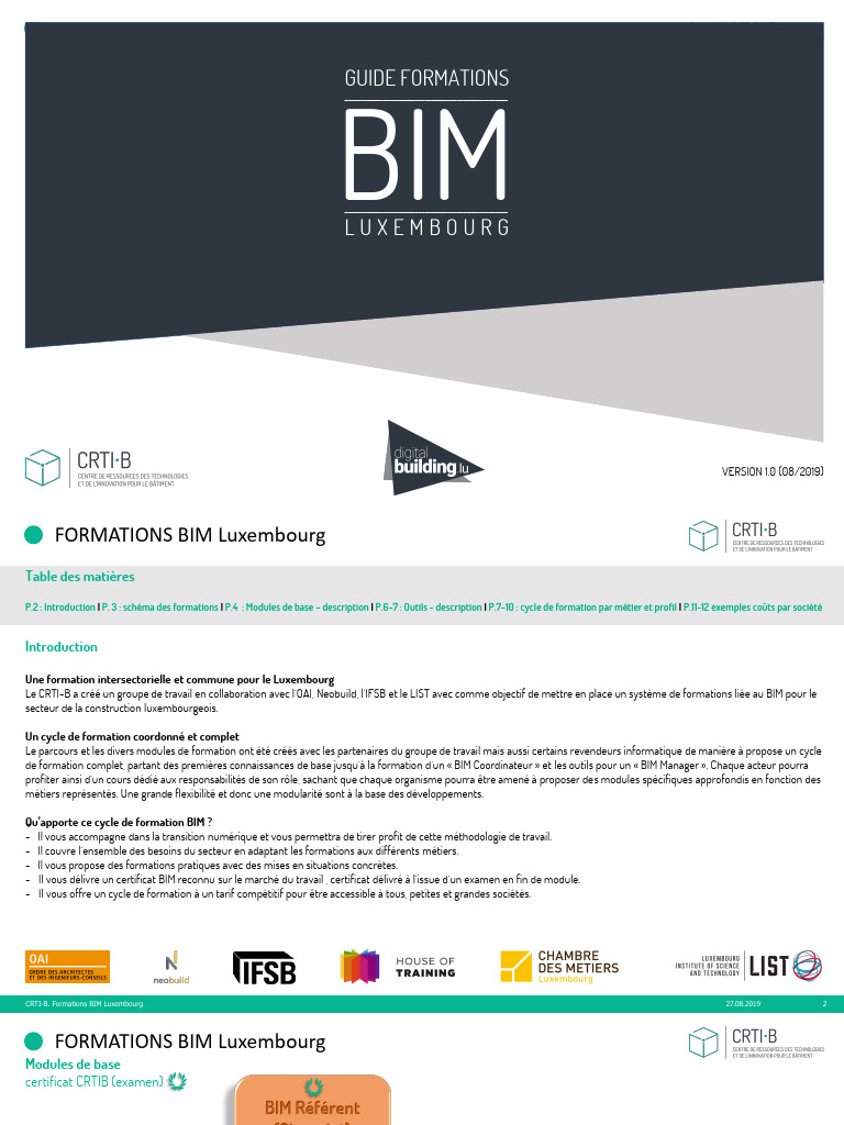 Formations BIM Certifiées au Luxembourg | PDF | Building information ...