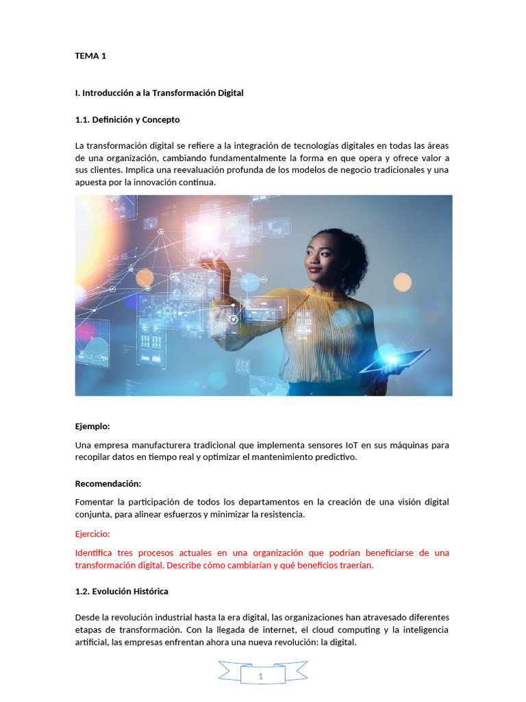 TEMA 1_inicio de la transformación digital | PDF | Planificación de ...