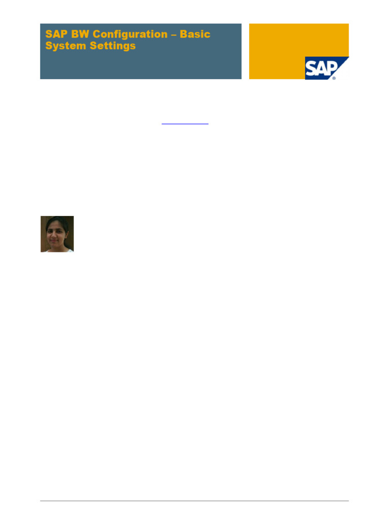 SAP BW Basic Configuration Guide | PDF | Exchange Rate | Software
