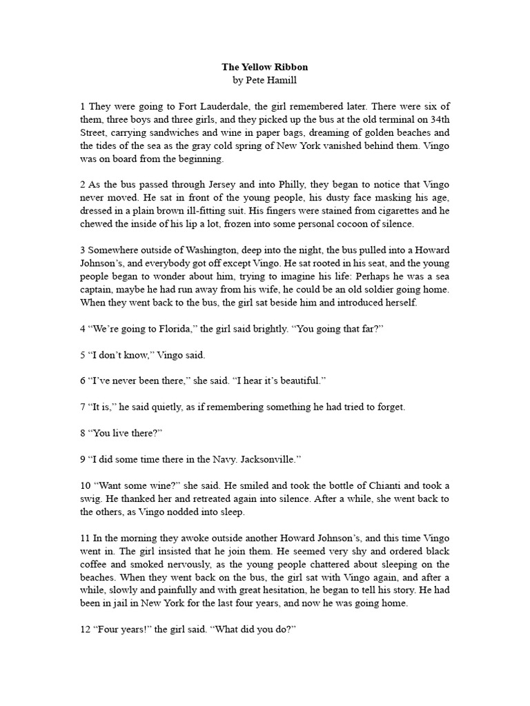 The Yellow Ribbon | PDF