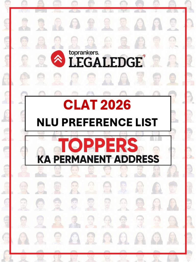 CLAT 2026 NLU Preference List | PDF | Legal Education | Universities ...
