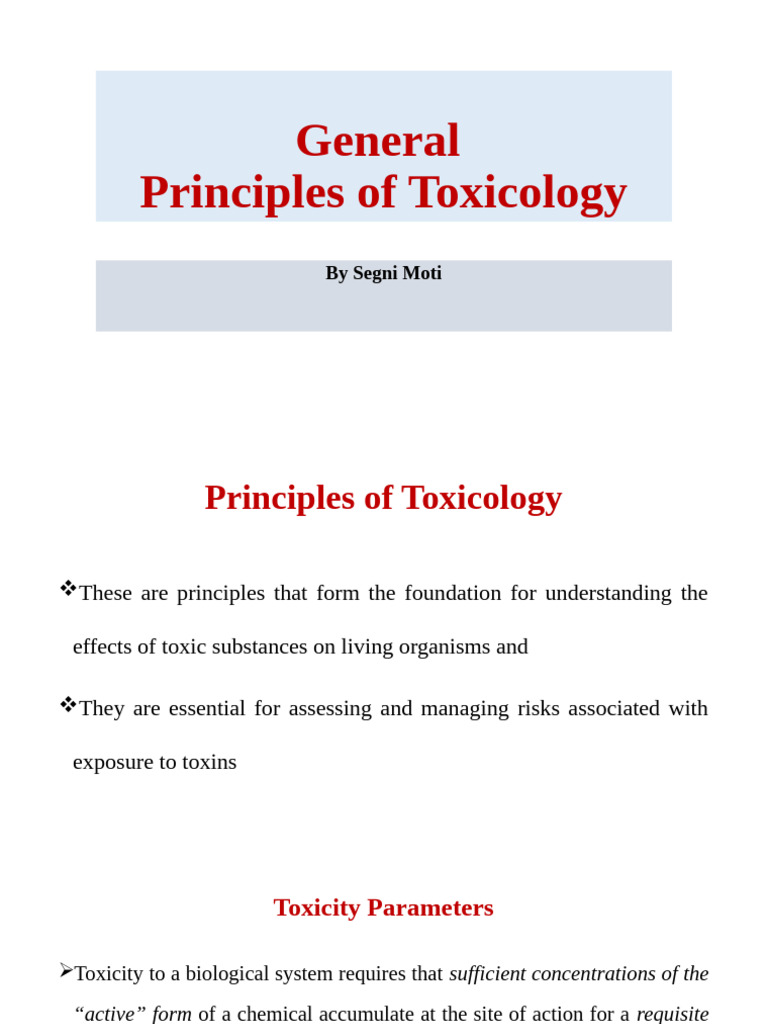 Principles of Toxicology Explained | PDF | Toxicity | Poison