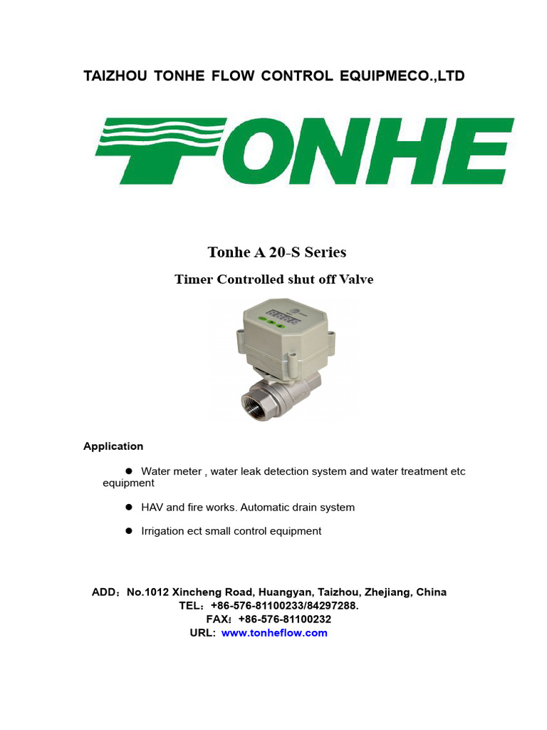 Timer-Controlled Shut Off Valve Guide | PDF | Valve | Mechanical ...