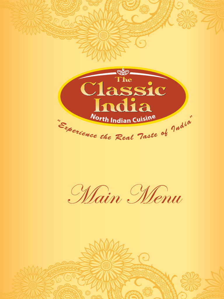 North Indian Cuisine Starters Menu | PDF | Indian Cuisine | Curry