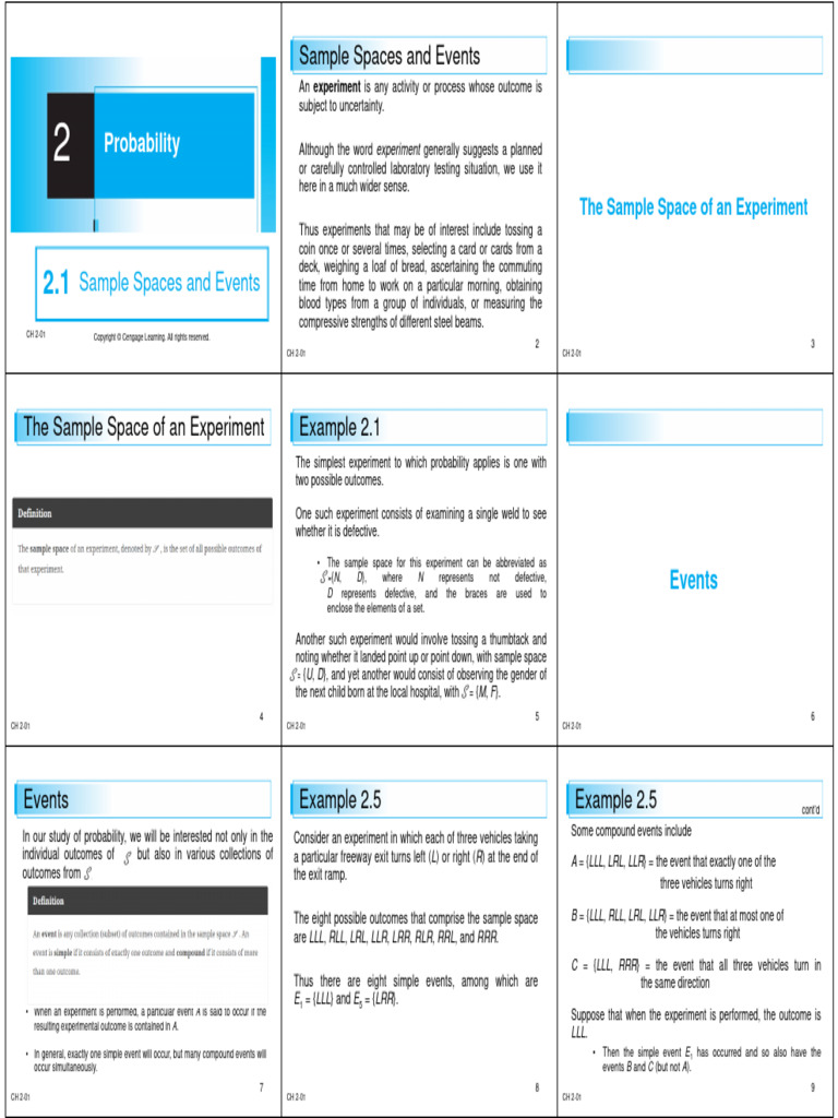 Understanding Sample Spaces and Events | PDF | Experiment | Chevrolet