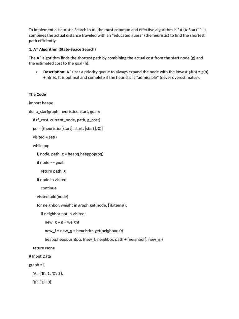 A* and AO* Algorithms in AI | PDF | Combinatorics | Discrete Mathematics