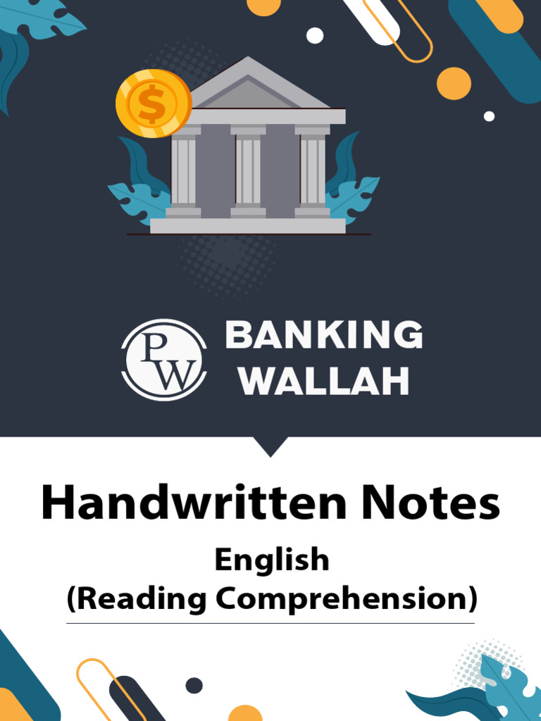 Reading Comprehension Handwritten Notes English English | PDF