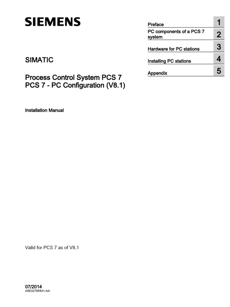 PCS 7 PC Configuration Manual V8.1 | PDF | Personal Computers ...