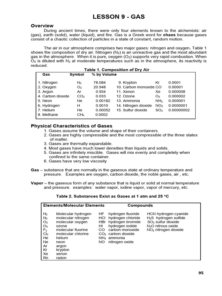 Understanding Gas Properties and Behavior | PDF | Mole (Unit) | Gases
