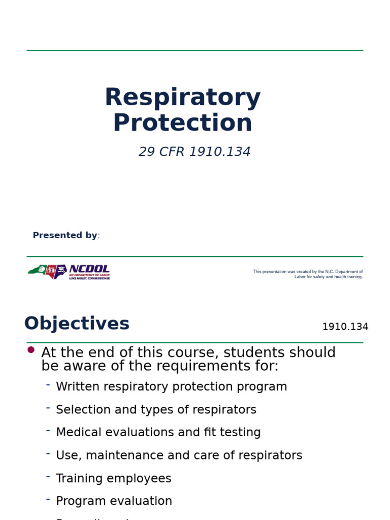 Respiratory Protection Training Guide | PDF | Respiration | Workplace