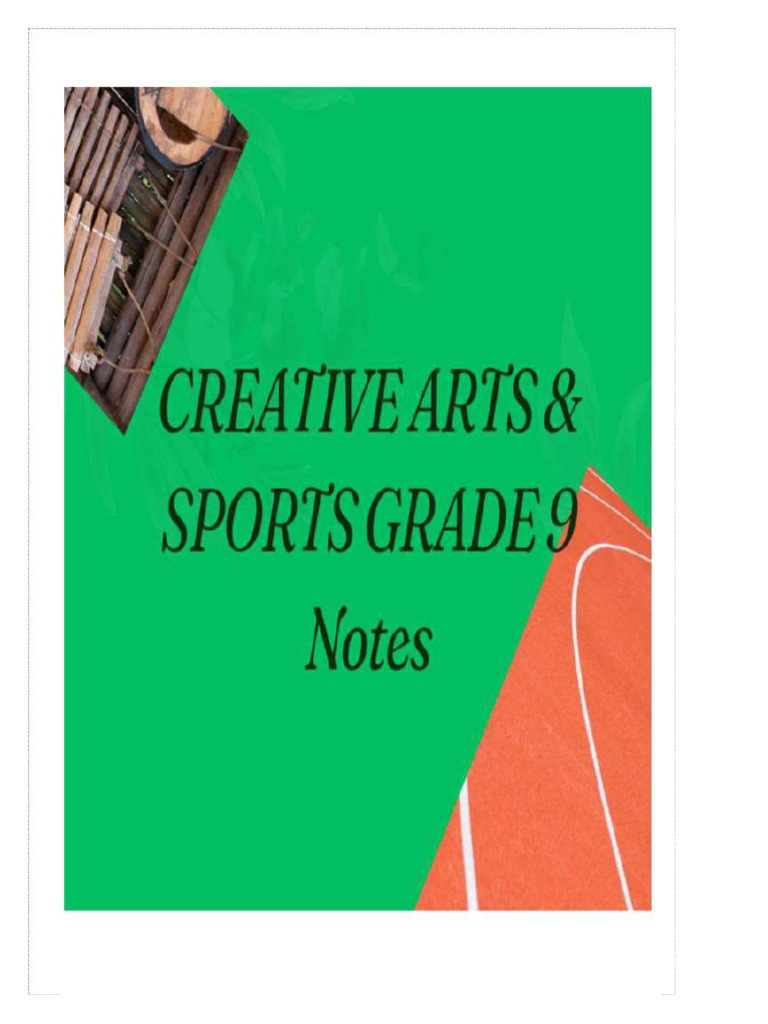 Grade 9 Rationalized Creative Art Notes | PDF | Sports | Fashion