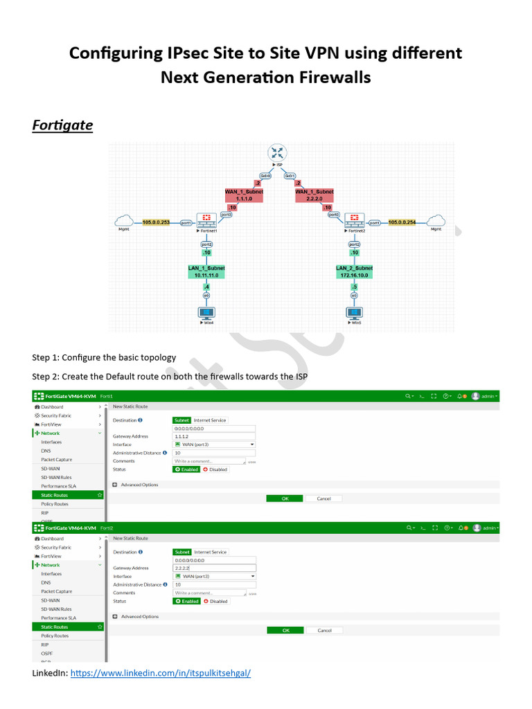 IPsec Site to Site VPN 1768778938 | PDF | Router (Computing) | Virtual ...